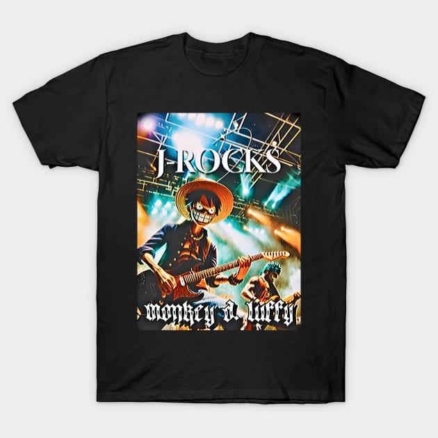 Monkey D. Luffy J-Rocks T-Shirt by isannajulianti
